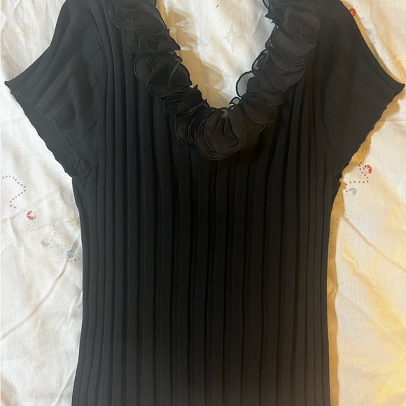 EVIE Tops - Evie Women's Size Medium Black Short Sleeve Pullover Knit Top